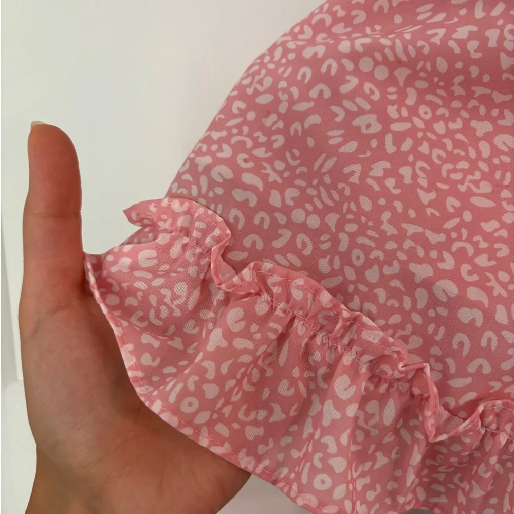 Pink Ruffled Mini Dress - Picture 5 of 5